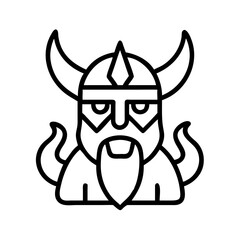 vikings icon, vikings line art - simple line art of vikings, perfect for vikings logos and icons and themed design 