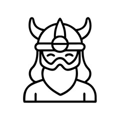 vikings icon, vikings line art - simple line art of vikings, perfect for vikings logos and icons and themed design 
