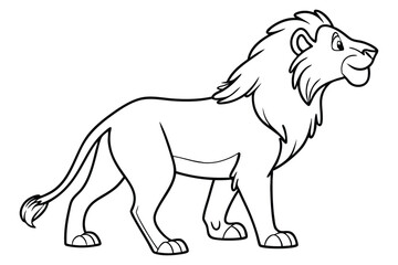 lion outline drawing