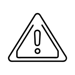 warning icon, warning line art - simple line art of warning, perfect for warning logos and icons and themed design 