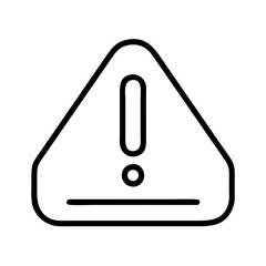 warning icon, warning line art - simple line art of warning, perfect for warning logos and icons and themed design 