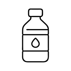 water bottle icon, water bottle line art - simple line art of water bottle, perfect for water bottle logos and icons and themed design 