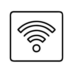 wi fi icon, wi fi line art - simple line art of wi fi, perfect for wi fi logos and icons and themed design 
