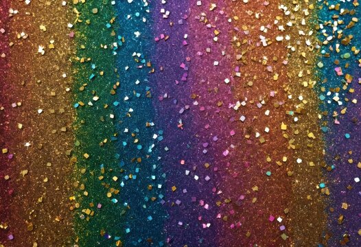 farbintensive glitzernde struktur in regenbogenfarben wirkt verspielt funkelnd und kreativ Generative KI