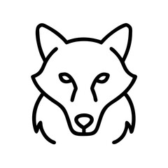 wolf icon, wolf line art - simple line art of wolf, perfect for wolf logos and icons and themed design 