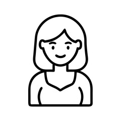 Obraz premium woman icon, woman line art - simple line art of woman, perfect for woman logos and icons and themed design 