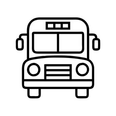 yellow school bus icon, yellow school bus line art - simple line art of yellow school bus, perfect for yellow school bus logos and icons and themed design 