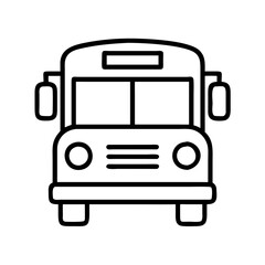 yellow school bus icon, yellow school bus line art - simple line art of yellow school bus, perfect for yellow school bus logos and icons and themed design 