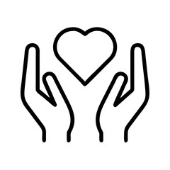 Obraz premium hands holding heart icon