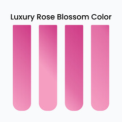 Luxury pink rose blossom. Harmonious gradient blending pink scarlet, bold pink, and elegant rose blossom pink creates a luxurious palette. Perfectly suited for fashion, interiors, and print.