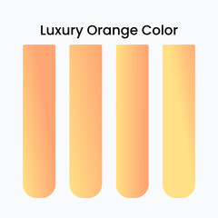 Palette combines scarlet orange, vibrant bold orange, and refined elegant orange in a gradient for both interior styling and high-end fashion prints. Orange color palette