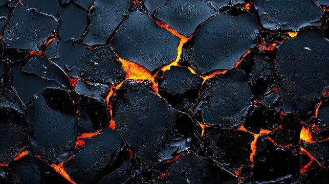   A detailed image of black-orange fabric dotted with droplets of water, centered by a bright yellow mark