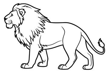 lion outline drawing
