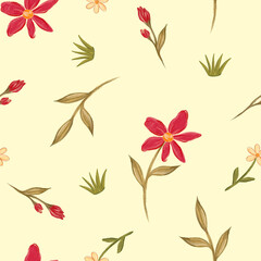 seamless floral pattern. Cute surface patterns design, fabric, wedding, illustration, wrapping, kids room, cloth