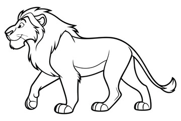 lion outline drawing