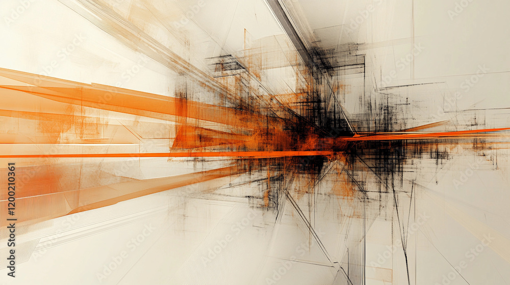 Aufkleber exploring the dynamic lines of artificial intelligence in abstract design. generative ai