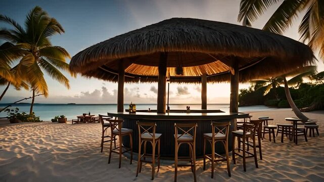 Beach bar in Bora Bora.