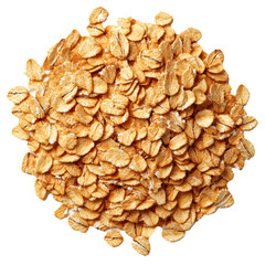 Oat flakes pile on transparent background, PNG 