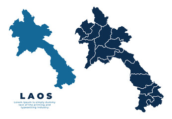 Vietnam political map and simple flat vector illustration