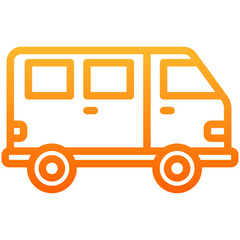 Fototapeta premium Camper Van Icon