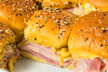 Homemade Ham and Cheese Sliders for a Party