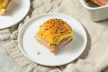 Homemade Ham and Cheese Sliders for a Party