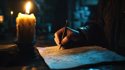 Candlelit Scrivener: A Hand Writes by Candlelight