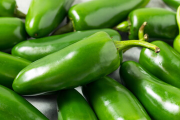 Raw Green Organic Jalapeno Peppers