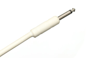 jack plug audio cable isolated on white background