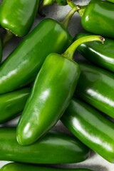 Raw Green Organic Jalapeno Peppers