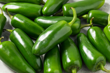 Raw Green Organic Jalapeno Peppers