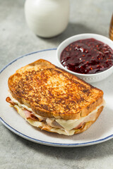 Homemade Fried French Monte Cristo Sandwich