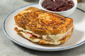 Homemade Fried French Monte Cristo Sandwich