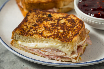 Homemade Fried French Monte Cristo Sandwich