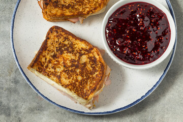 Homemade Fried French Monte Cristo Sandwich