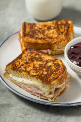 Homemade Fried French Monte Cristo Sandwich