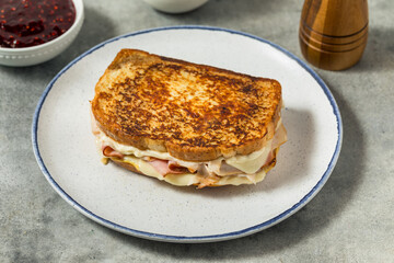 Homemade Fried French Monte Cristo Sandwich