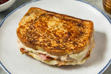 Homemade Fried French Monte Cristo Sandwich