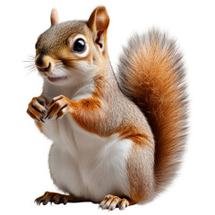 Obraz premium whole sitting squirrel isolated on a transparent background