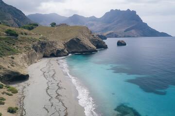 Obraz premium view of the sea from the beach