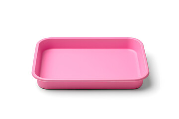 Empty plastic tray mockup isolated on white background, template, design.