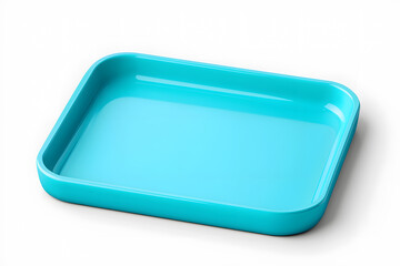 Empty plastic tray mockup isolated on white background, template, design.