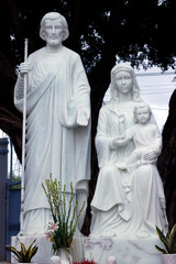 Tac Say Catholic Church. The Holy family. Mary, Joseph and Jesus.  Bac Lieu. Vietnam. .