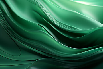 Obraz premium Abstract organic green lines as wallpaper background illustration and ecology concept,. Generative AI