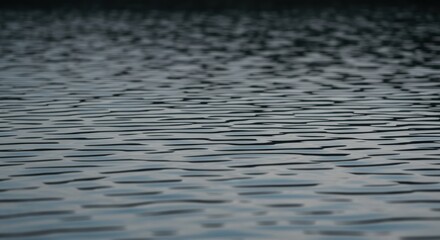 Dark Wavy Water Texture Background with Ripples and Surface Detail