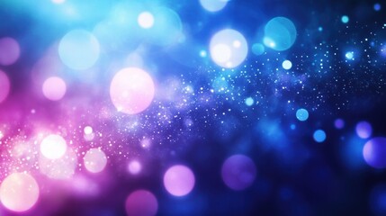 Shimmering bokeh lights in pink and blue