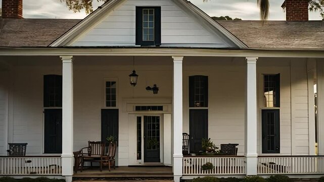 Typical southern cotton plantation house.