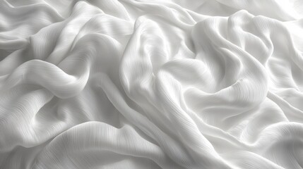 Obraz premium Draped white fabric texture background.