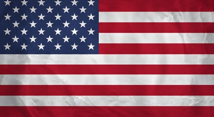 Fototapeta premium Stylized depiction of the American flag with textures and vibrant colors, representing the spirit of Presidents Day 2025