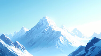 Obraz premium Majestic mountain peaks under a clear sky. Majestic Mountain Peaks. Illustration